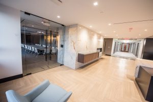 Health Management Associates common area with view of conference room