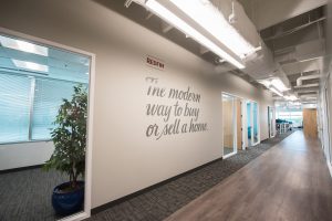 Redfin hallway with mural