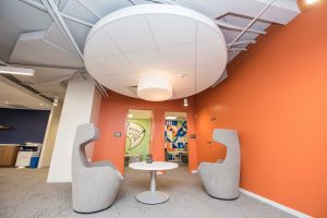 JPA Health Communications lobby seating