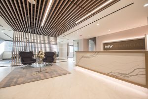 MV Financial lobby/receptionist desk